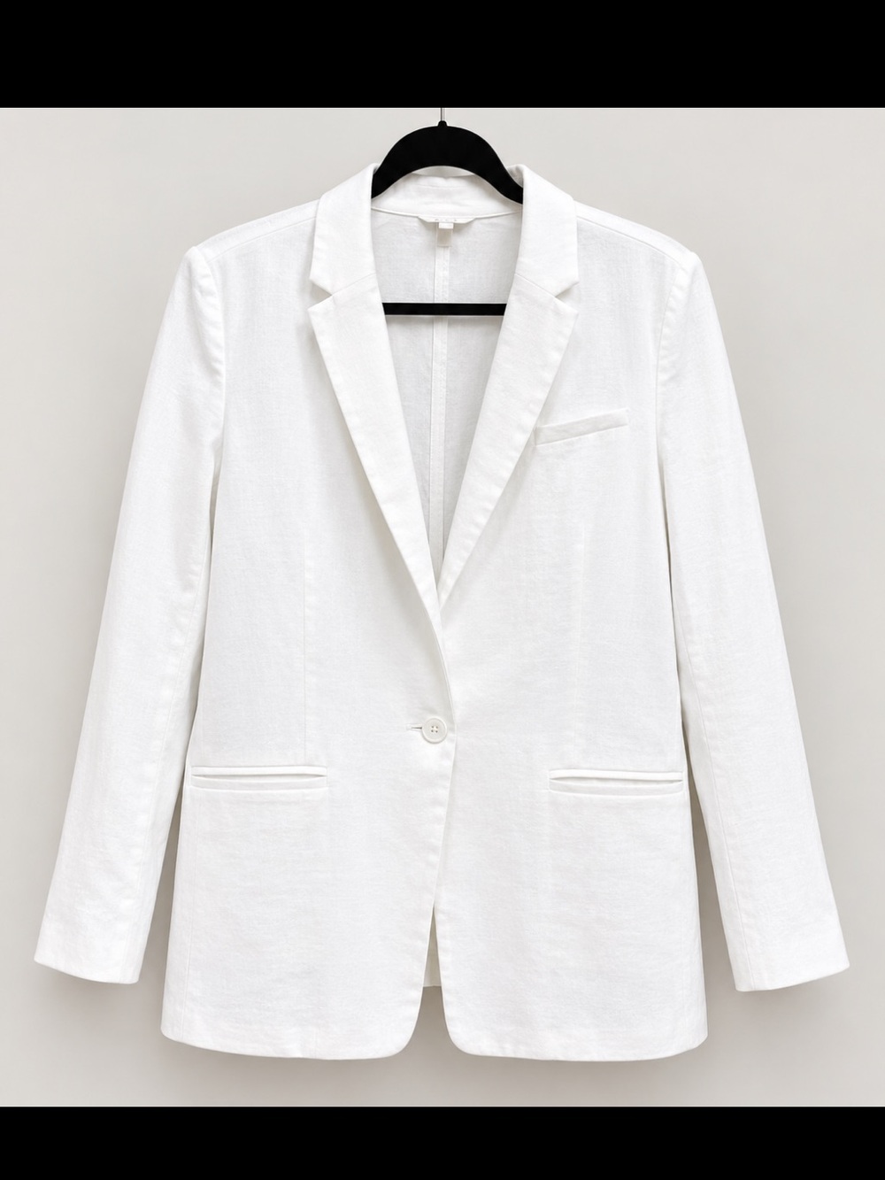 Reitmans Linen Viscose Single Button Casual Blazer Jacket Stretch White Size 11